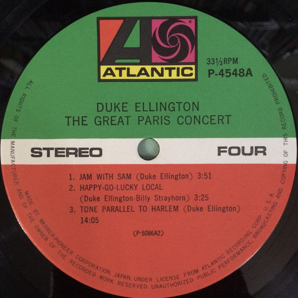 Duke Ellington And His Orchestra - The Great Paris Concert (2xVinyl, LP, Album, Stereo) Very Good (VG) / Very Good Plus (VG+)