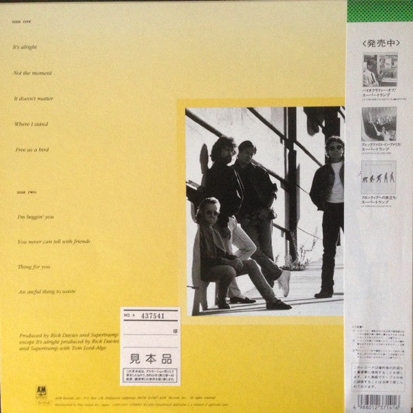 Supertramp - Free As A Bird (Vinyl, LP, Album, Promo) Very Good (VG) / Very Good (VG)