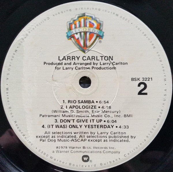 Larry Carlton - Larry Carlton (Vinyl, LP, Album, Stereo) Good Plus (G+) / Good Plus (G+)