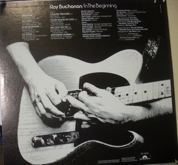 Roy Buchanan - In The Beginning (Vinyl, LP, Album, Stereo) Very Good (VG) / Very Good Plus (VG+)