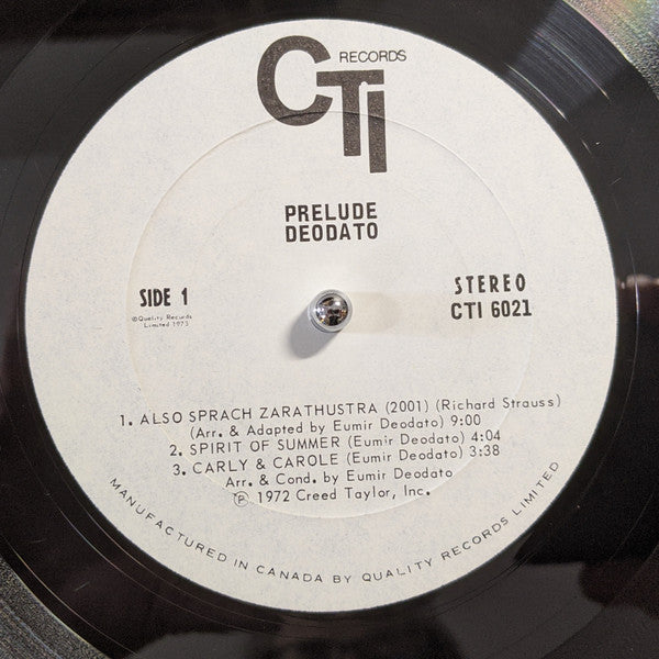 Eumir Deodato - Prelude (Vinyl, LP, Album) Very Good Plus (VG+) / Very Good Plus (VG+)