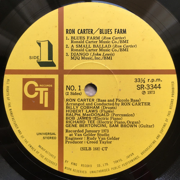 Ron Carter - Blues Farm (Vinyl, LP, Album) Very Good Plus (VG+) / Very Good Plus (VG+)