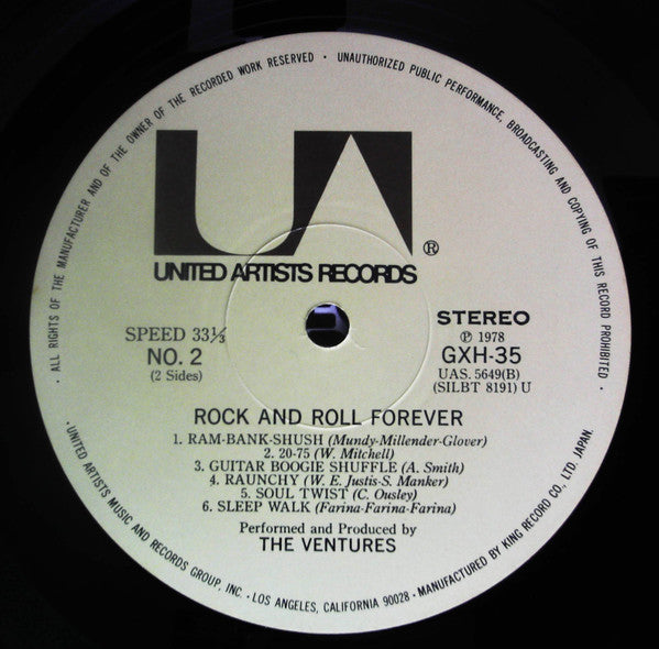 The Ventures - Rock And Roll Forever (Vinyl, LP, Album) Very Good Plus (VG+) / Very Good (VG)