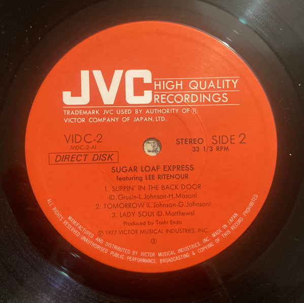 Sugar Loaf Express - Sugar Loaf Express Featuring Lee Ritenour (Vinyl, LP, Album) Very Good Plus (VG+) / Very Good Plus (VG+)