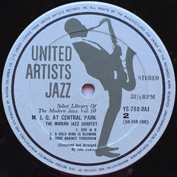The Modern Jazz Quartet - MJQ At Central Park (Vinyl, LP, Album) Very Good (VG) / Good Plus (G+)