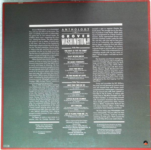 Grover Washington, Jr. - Anthology Of Grover Washington Jr. (Vinyl, LP, Compilation) Very Good Plus (VG+) / Very Good (VG)
