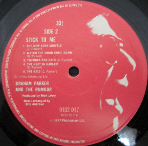 Graham Parker And The Rumour - Stick To Me (Vinyl, LP, Album) Very Good (VG) / Very Good (VG)