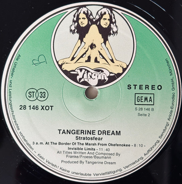 Tangerine Dream - Stratosfear (Vinyl, LP, Album, Reissue, Stereo) Very Good (VG) / Very Good (VG)