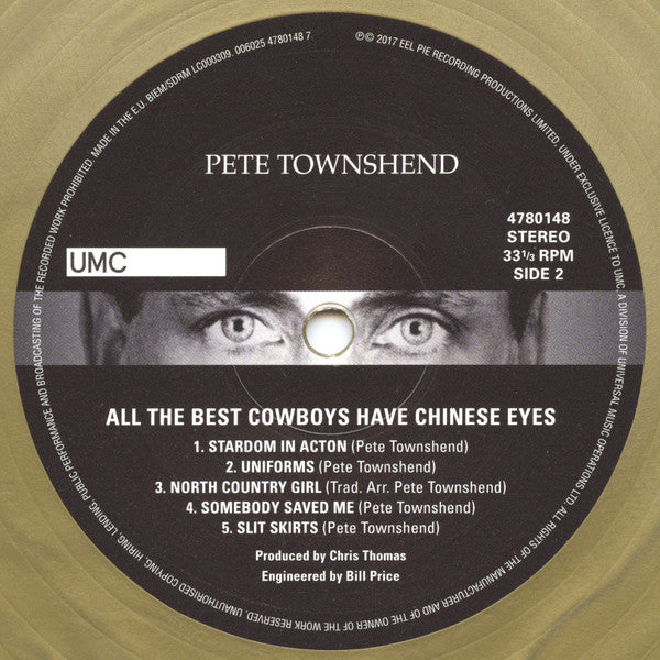 Pete Townshend - All The Best Cowboys Have Chinese Eyes (Vinyl, LP, Album, Limited Edition, Reissue, Remastered) Very Good Plus (VG+) / Very Good Plus (VG+)