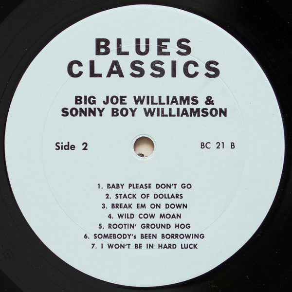 Big Joe Williams - Big Joe Williams And Sonny Boy Williamson (Vinyl, LP, Compilation) Very Good Plus (VG+) / Very Good (VG)