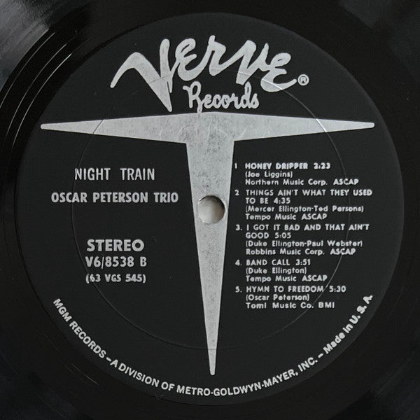 The Oscar Peterson Trio - Night Train (Vinyl, LP, Album, Stereo) Good Plus (G+) / Good Plus (G+)