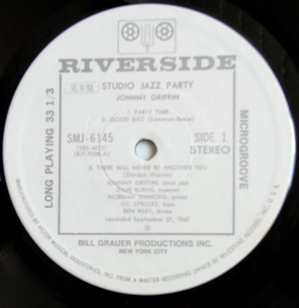 Johnny Griffin - Studio Jazz Party (Vinyl, LP, Album, Promo, Reissue, Stereo) Very Good Plus (VG+) / Very Good Plus (VG+)