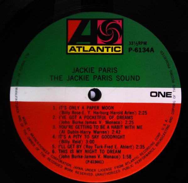 Jackie Paris - The Jackie Paris Sound (Vinyl, LP, Album, Reissue, Mono) Very Good Plus (VG+) / Good Plus (G+)