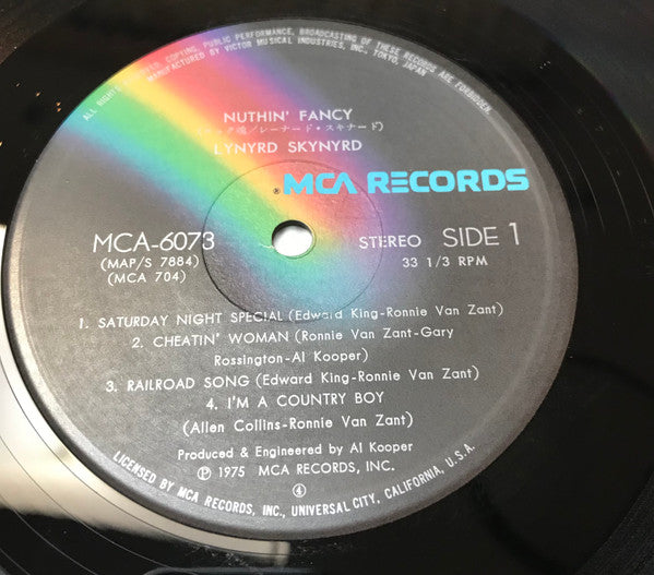 Lynyrd Skynyrd - Nuthin' Fancy (Vinyl, LP, Album) Very Good Plus (VG+) / Very Good (VG)