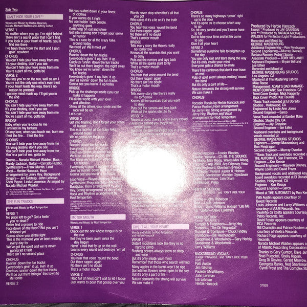 Herbie Hancock - Lite Me Up (Vinyl, LP, Stereo)