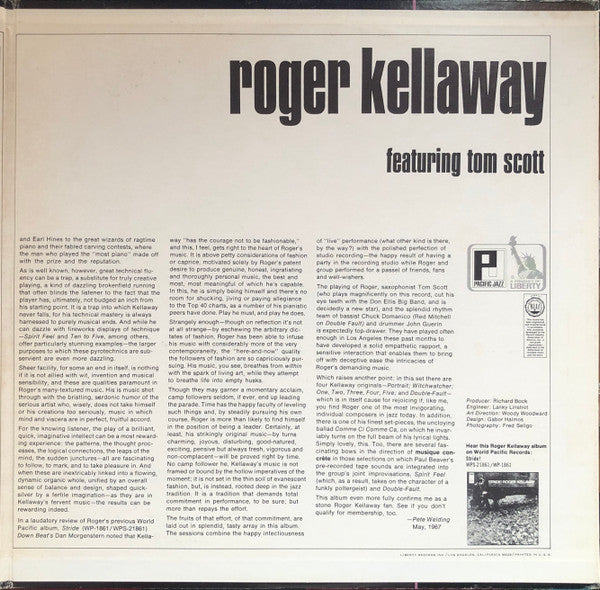 Roger Kellaway - Spirit Feel (Vinyl, LP, Album, Stereo) Good Plus (G+) / Good (G)