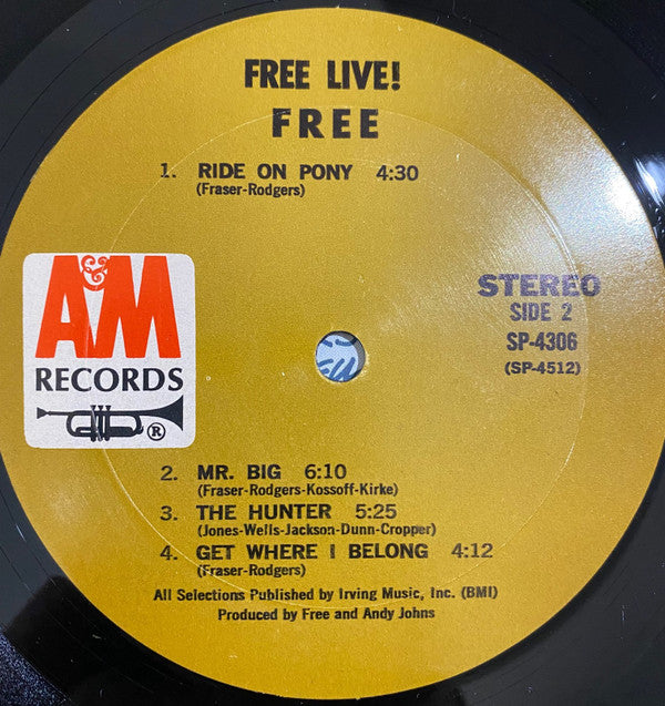 Free - Free Live! (Vinyl, LP, Album) Very Good Plus (VG+) / Very Good Plus (VG+)