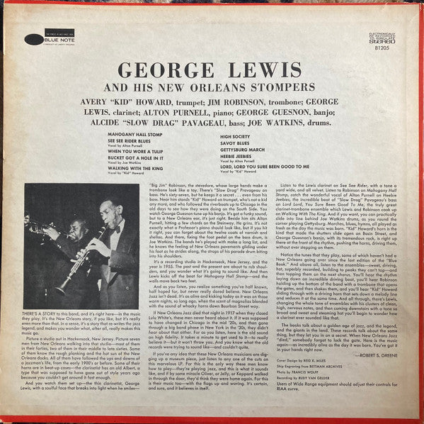 George Lewis And His New Orleans Stompers - George Lewis And His New Orleans Stompers (Volume 1) (Vinyl, LP, Reissue, Stereo) Very Good Plus (VG+) / Very Good Plus (VG+)