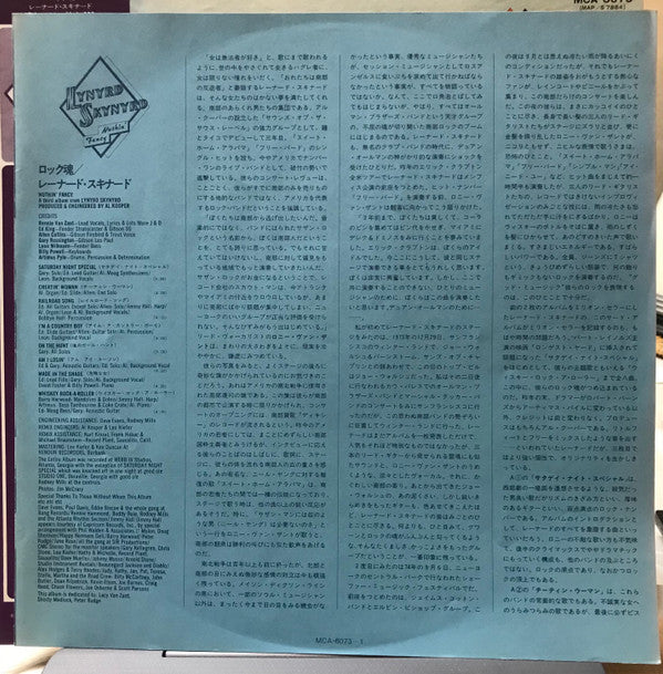 Lynyrd Skynyrd - Nuthin' Fancy (Vinyl, LP, Album) Very Good Plus (VG+) / Very Good (VG)