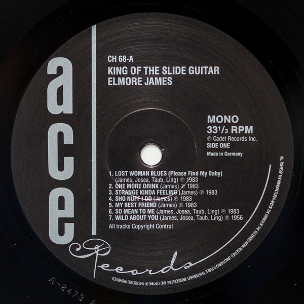 Elmore James - King Of The Slide Guitar (Vinyl, LP, Mono) Very Good Plus (VG+) / Very Good Plus (VG+)