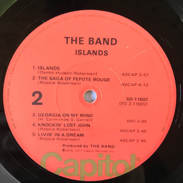 The Band - Islands (Vinyl, LP, Album) Very Good Plus (VG+) / Good Plus (G+)