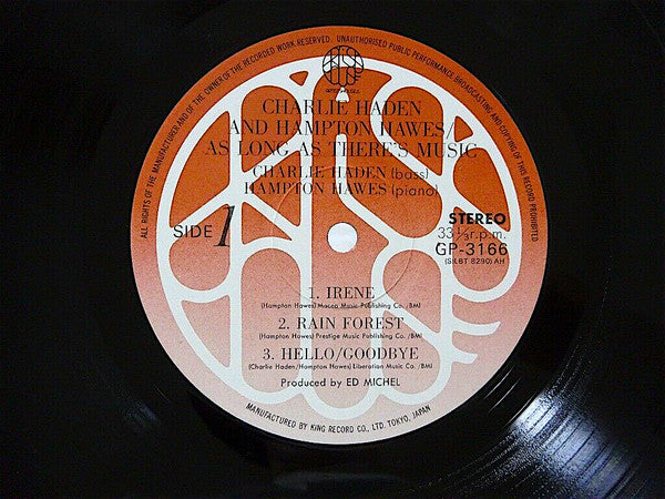 Charlie Haden - As Long As There's Music (Vinyl, LP, Album) Very Good Plus (VG+) / Very Good (VG)