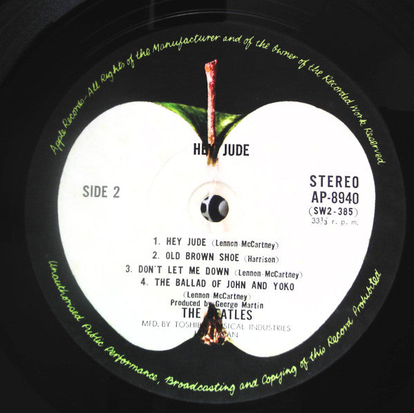 The Beatles - Hey Jude (Vinyl, LP, Compilation) Very Good (VG) / Very Good Plus (VG+)