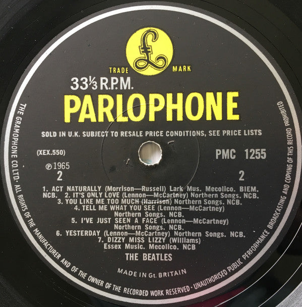 The Beatles - Help! (Vinyl, LP, Album, Mono) Very Good (VG) / Good (G)