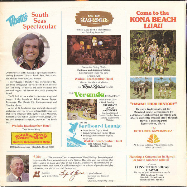 Unknown Artist - Tihati's South Seas Spectacular (Vinyl, LP, Compilation) Very Good Plus (VG+) / Very Good Plus (VG+)