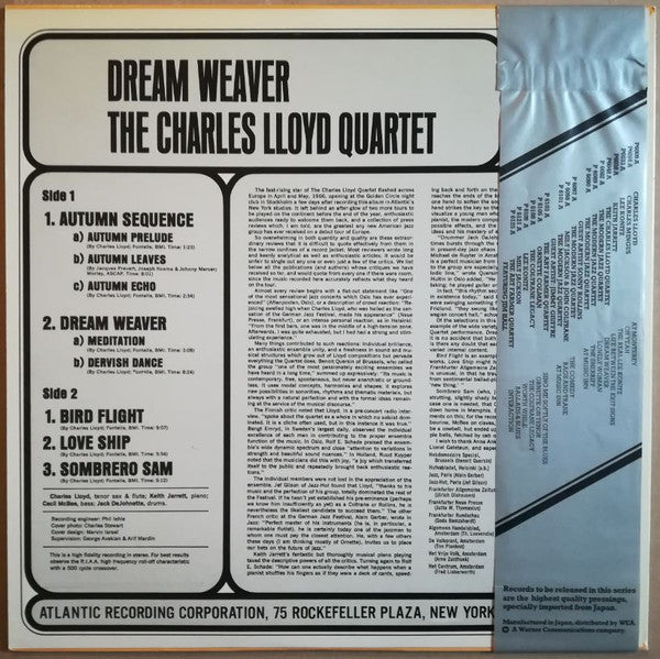 The Charles Lloyd Quartet - Dream Weaver (Vinyl, LP, Album, Reissue) Very Good Plus (VG+) / Very Good (VG)