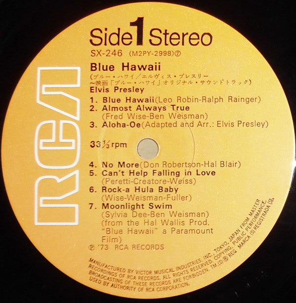 Elvis Presley - Blue Hawaii (Vinyl, LP, Album, Reissue, Stereo) Good Plus (G+) / Very Good (VG)
