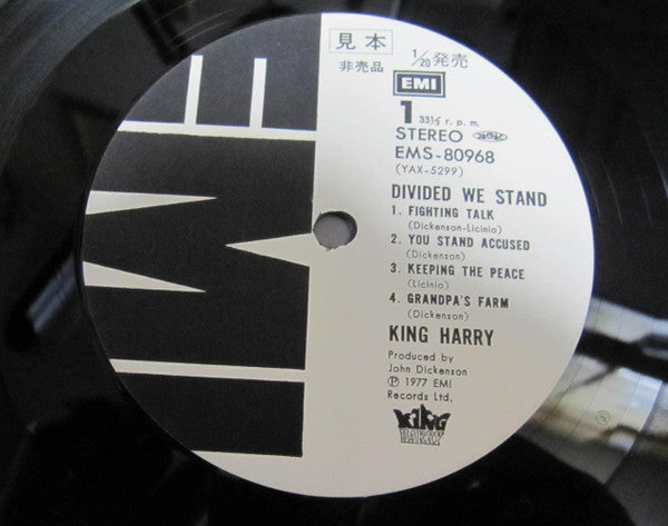 King Harry - Divided We Stand (Vinyl, LP, Album, Promo) Very Good (VG) / Very Good (VG)