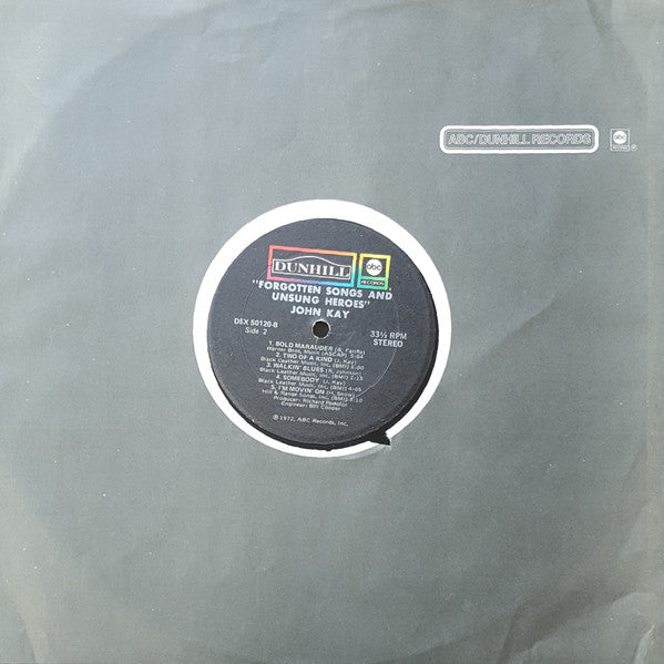 John Kay - Forgotten Songs & Unsung Heroes (Vinyl, LP, Album, Club Edition, Stereo) Very Good (VG) / Very Good (VG)