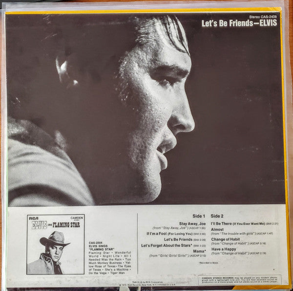 Elvis Presley - Let's Be Friends (Vinyl, LP, Compilation, Stereo, Mono) Very Good (VG) / Very Good (VG)