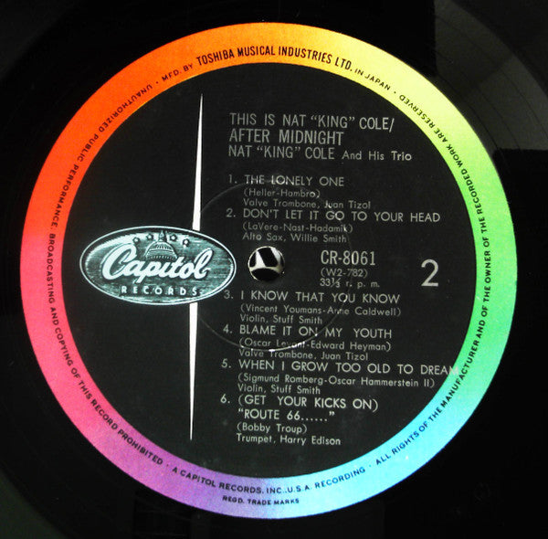 The Nat King Cole Trio - After Midnight (Vinyl, LP, Album, Mono) Good Plus (G+) / Very Good (VG)
