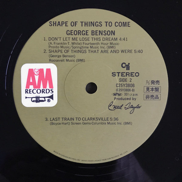 George Benson - Shape Of Things To Come (Vinyl, LP, Album, Promo, Reissue) Near Mint (NM or M-) / Very Good Plus (VG+)