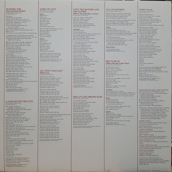 The Amazing Rhythm Aces - Burning The Ballroom Down (Vinyl, LP, Album) Very Good (VG) / Very Good (VG)