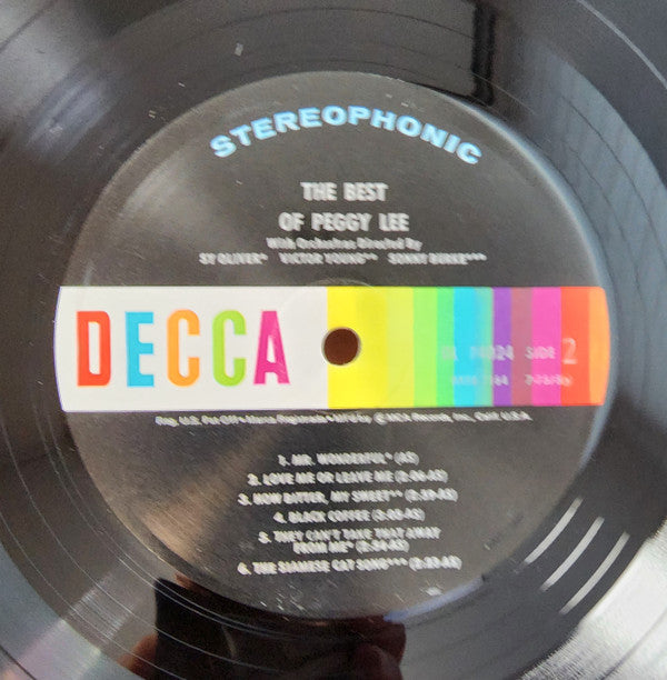 Peggy Lee - The Best Of Peggy Lee (2xVinyl, LP, Compilation, Reissue, Stereo) Very Good Plus (VG+) / Good Plus (G+)