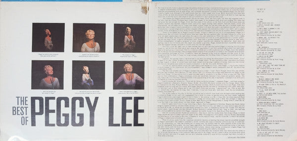 Peggy Lee - The Best Of Peggy Lee (2xVinyl, LP, Compilation, Reissue, Stereo) Very Good Plus (VG+) / Good Plus (G+)
