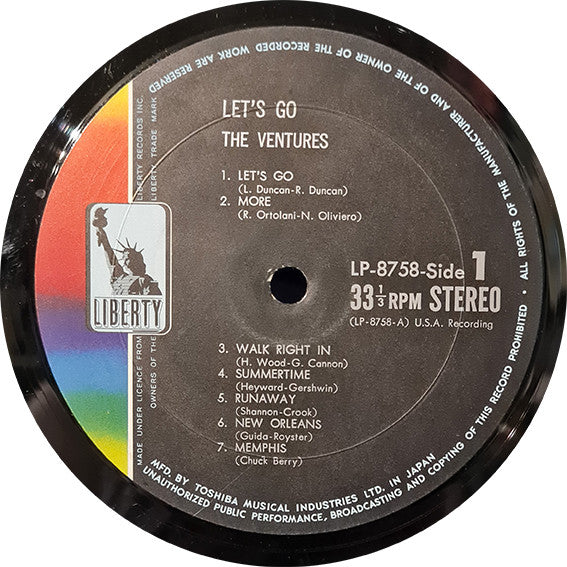 The Ventures - Let's Go (Vinyl, LP, Compilation, Stereo) Very Good Plus (VG+) / Very Good Plus (VG+)