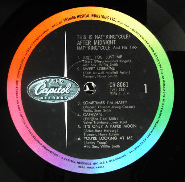 The Nat King Cole Trio - After Midnight (Vinyl, LP, Album, Mono) Good Plus (G+) / Very Good (VG)