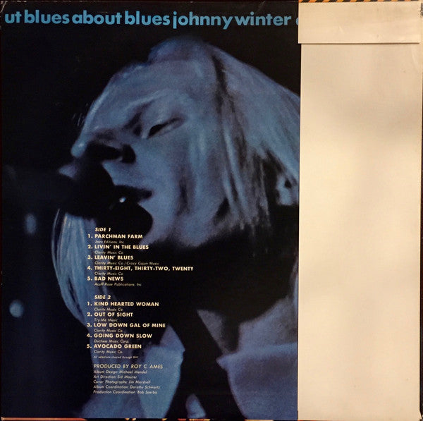 Johnny Winter - About Blues (Vinyl, LP, Compilation, Reissue) Very Good Plus (VG+) / Very Good (VG)