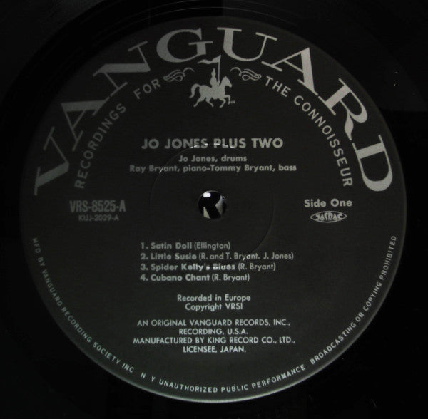 The Jo Jones Trio - Jo Jones Plus Two (Vinyl, LP, Reissue, Mono) Near Mint (NM or M-) / Very Good Plus (VG+)