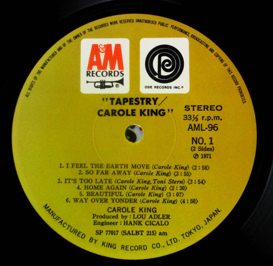 Carole King - Tapestry (Vinyl, LP, Album) Good Plus (G+) / Good (G)