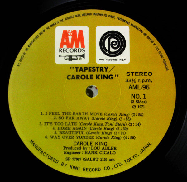 Carole King - Tapestry (Vinyl, LP, Album) Very Good (VG) / Very Good (VG)