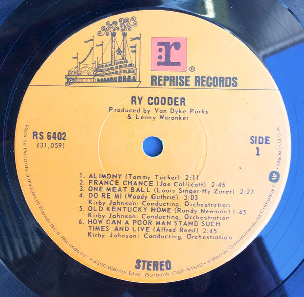 Ry Cooder - Ry Cooder (Vinyl, LP, Album, Repress, Stereo) Very Good (VG) / Very Good (VG)