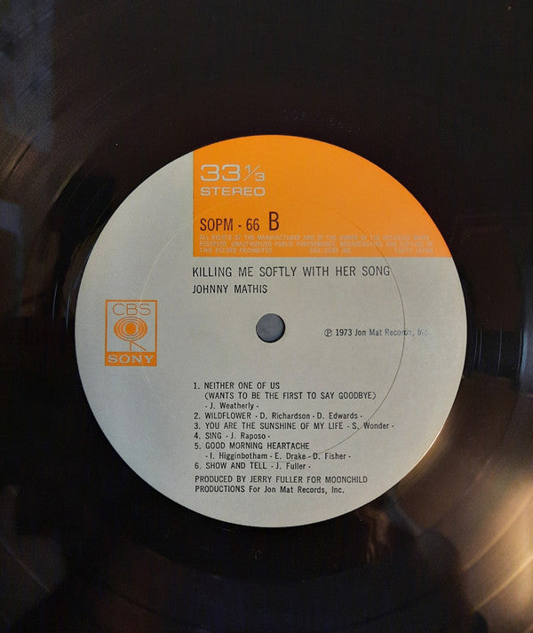 Johnny Mathis - Killing Me Softly With Her Song (Vinyl, LP, Album, Stereo) Very Good Plus (VG+) / Very Good Plus (VG+)