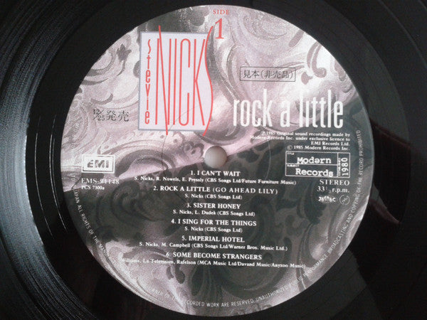 Stevie Nicks - Rock A Little (Vinyl, LP, Album, Promo, Stereo) Near Mint (NM or M-) / Very Good (VG)