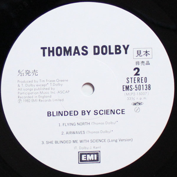 Thomas Dolby - Blinded By Science (Vinyl, 12", 33 ⅓ RPM, Mini-Album, Promo) Very Good Plus (VG+) / Very Good (VG)