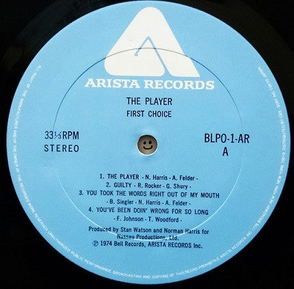 First Choice - The Player (Vinyl, LP, Album) Very Good (VG) / Very Good (VG)